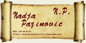 Nadja Pažinović vizit kartica